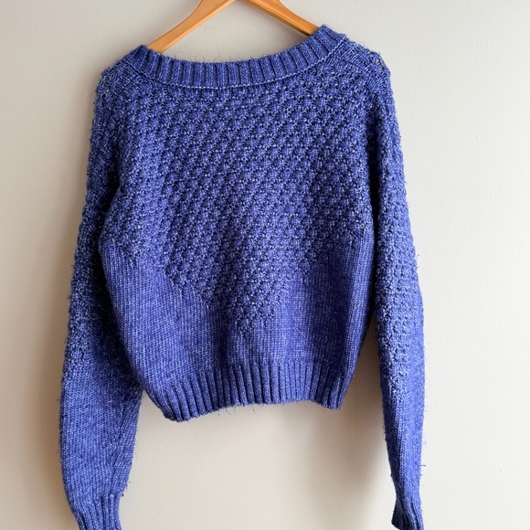 Women's Blue Knit Sweater- no tag - size Medium - Picture 6 of 8